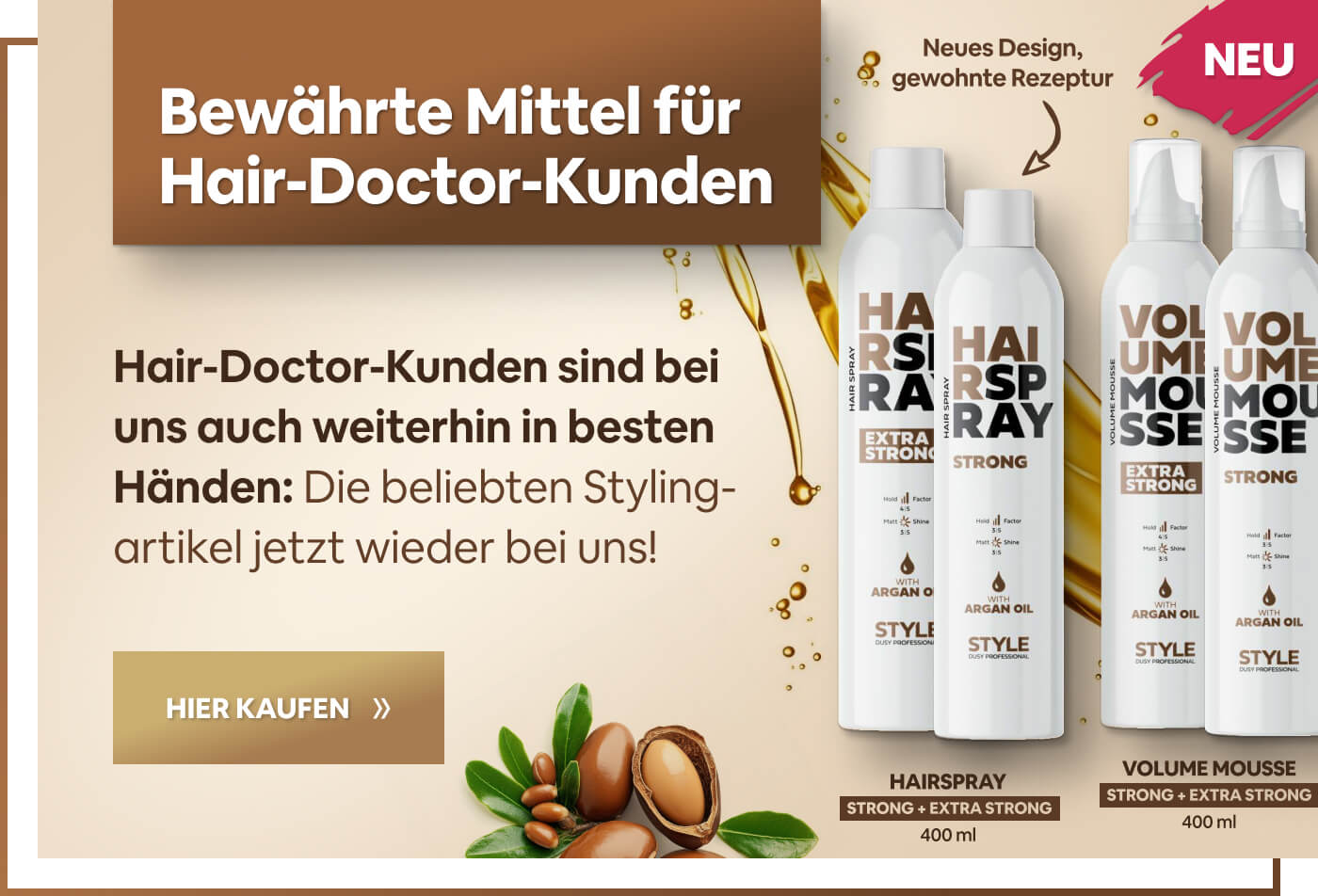 Dusy Hairspray und Volume Mousse Hairdoctor-Ersatzartikel Stopperka