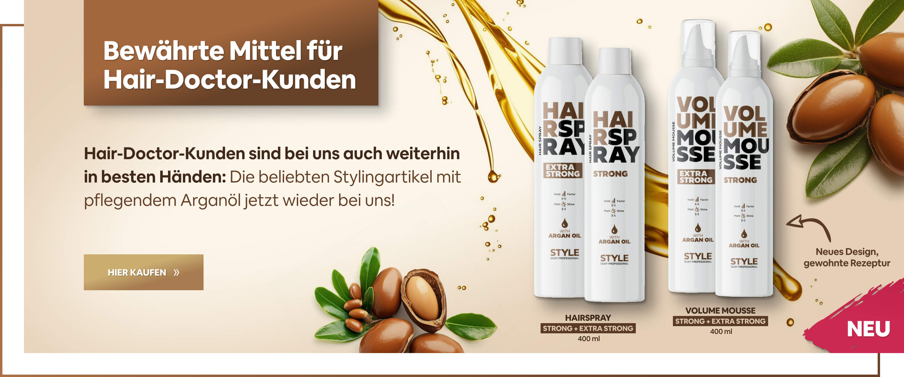 Dusy Hairspray und Volume Mousse Hairdoctor-Ersatzartikel Stopperka