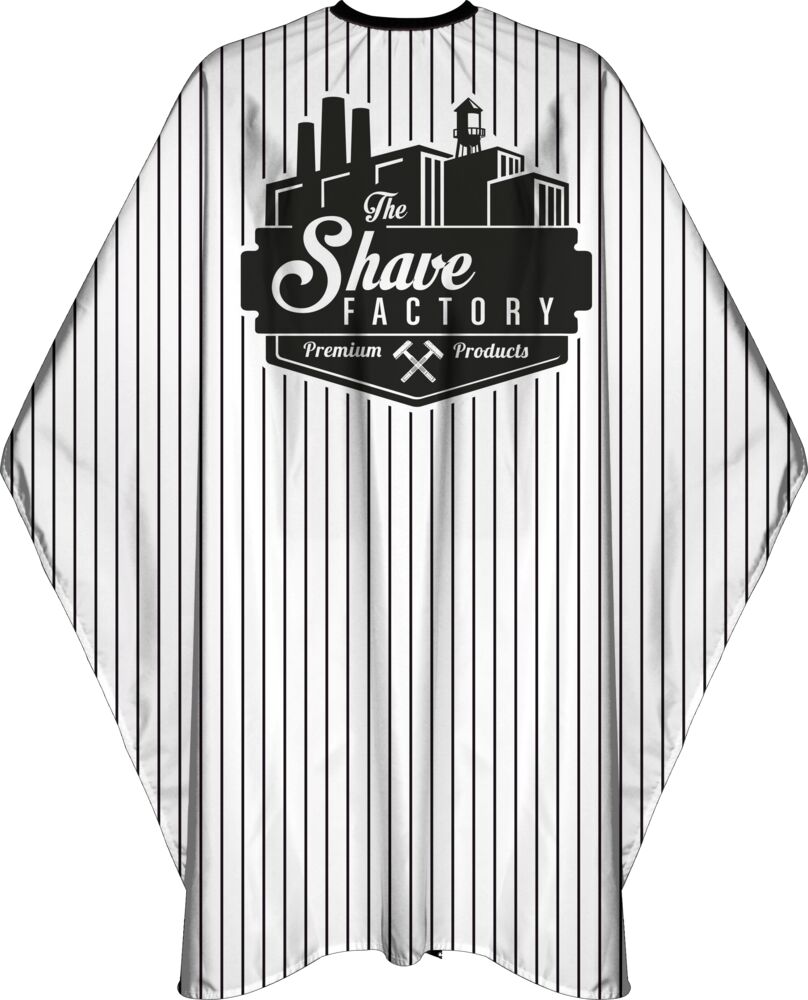 Friseurumhang für Barber mit Logo von The Shave Factory