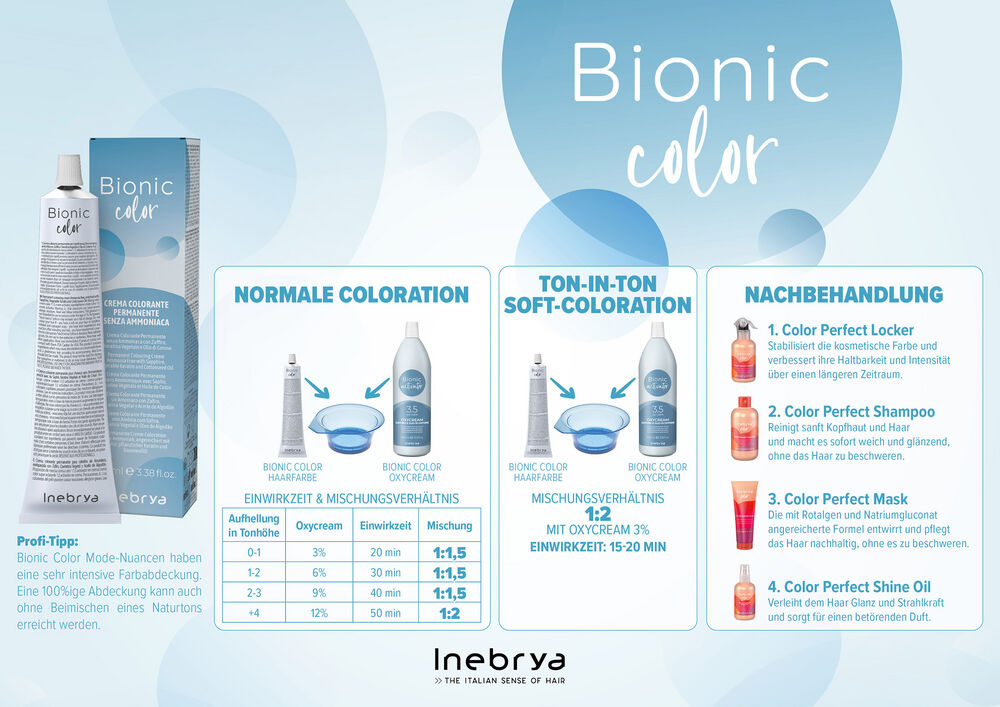 Inebrya Bionic Color Mixeckenplakat